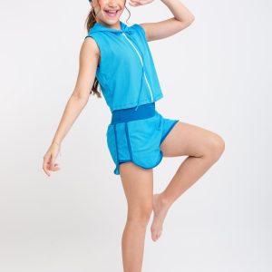 Colete com zíper azul