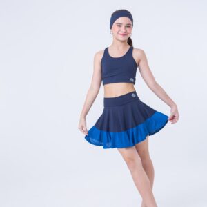 Conjunto de short saia azul marinho