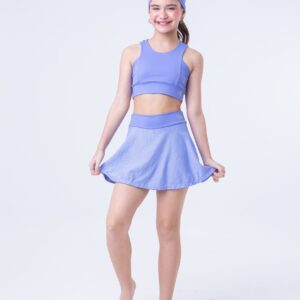 Conjunto de short saia lilás