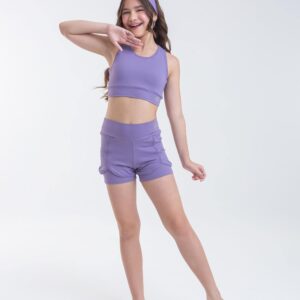 Conjunto de short duplo roxo