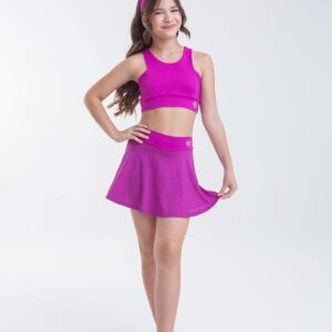 Conjunto de short saia roxo