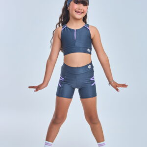 Conjunto de short e top cinza