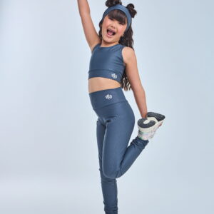 Conjunto de legging e top nadador viés